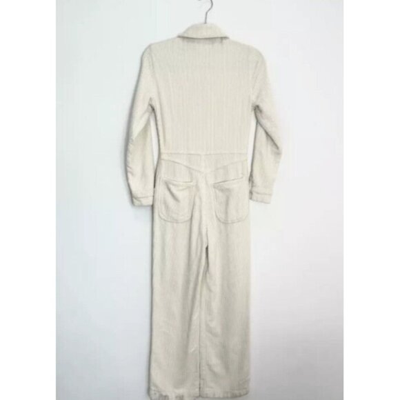 Reformation Aaron corduroy jumpsuit in bone Size 12 - Picture 9 of 16
